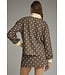 Joanne Mocha Polka Dot Top