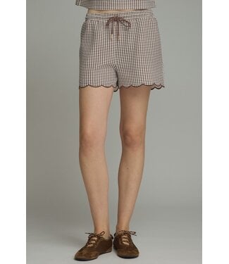 Entro Ali Brown Gingham Shorts