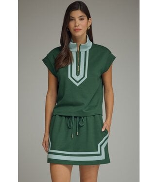 Entro Claire Hunter Green Top
