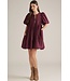 Dolly Burgundy Pleated Dress