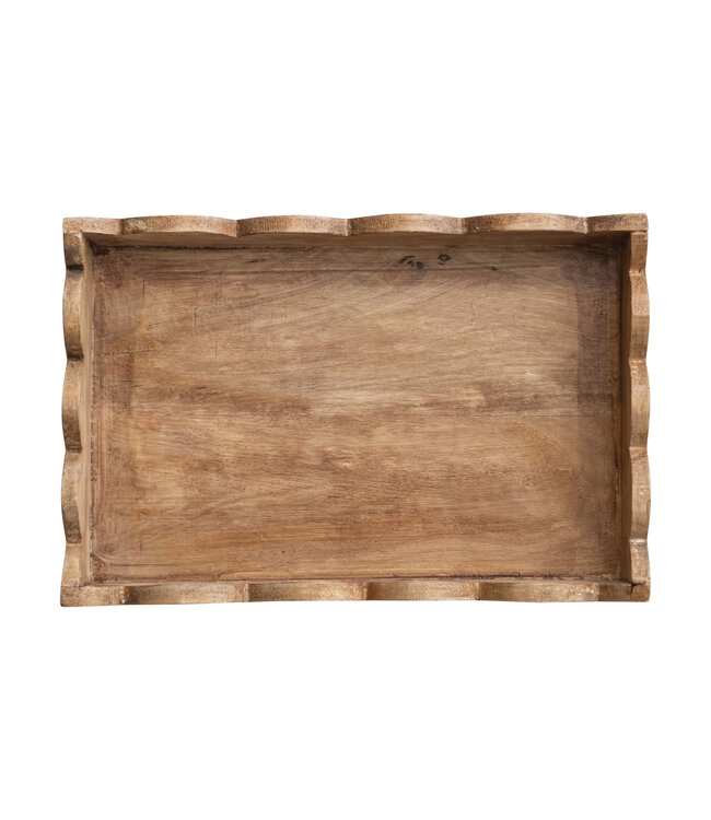 Mango Wood Scalloped Tray