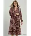 Laura Red Bean Abstract Maxi Dress