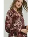 Laura Red Bean Abstract Maxi Dress