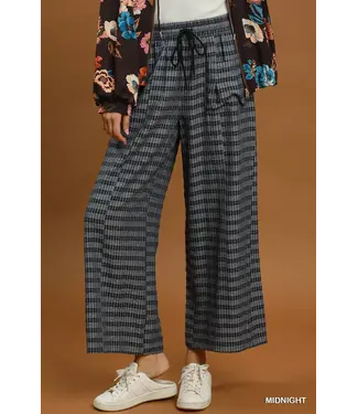 April Midnight Plaid Wide Leg Pants