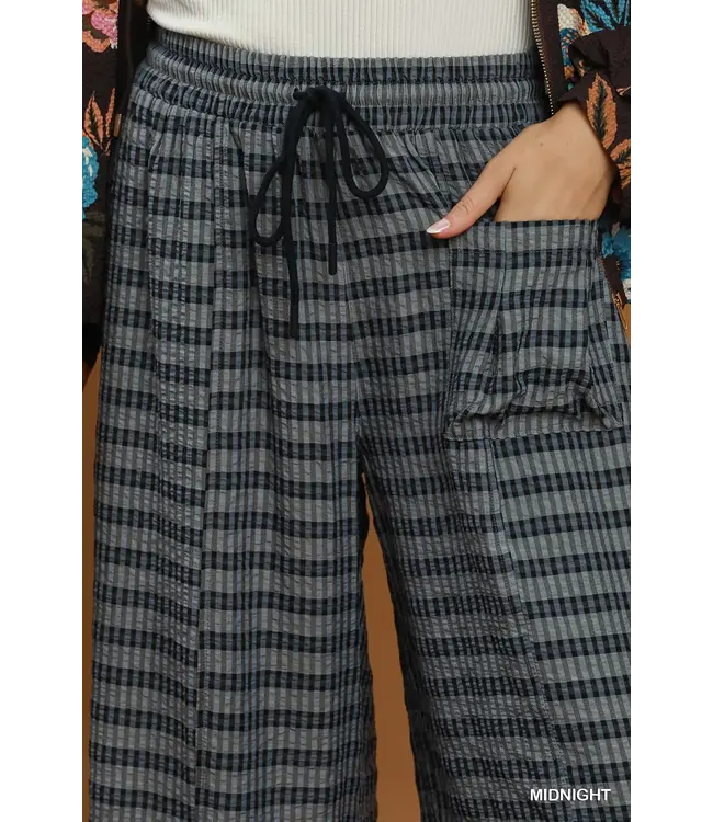 April Midnight Plaid Wide Leg Pants