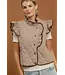 Caroline Taupe Reversible Quilted Vest