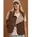 Caroline Taupe Reversible Quilted Vest
