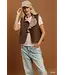 Caroline Taupe Reversible Quilted Vest