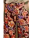 Gin Brown Boho Floral Wide Leg Pants