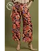 Gin Brown Boho Floral Wide Leg Pants