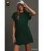 Tatum Evergreen Pleated Dress