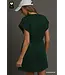 Tatum Evergreen Pleated Dress
