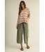 Avery Multi Crochet Striped Knit Pullover