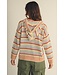 Avery Multi Crochet Striped Knit Pullover