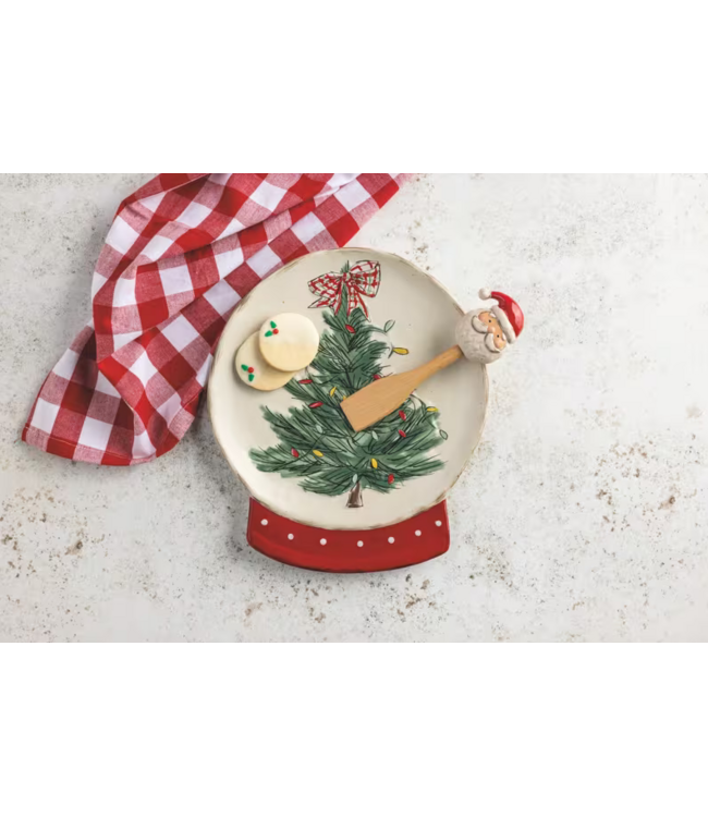 Snow Globe Cookie Plate Set