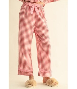 Jodifl Mollie Tomato Red Gingham Pajama Pants