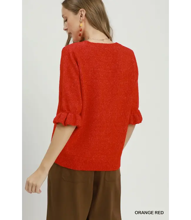 Casey Red Knit Sweater