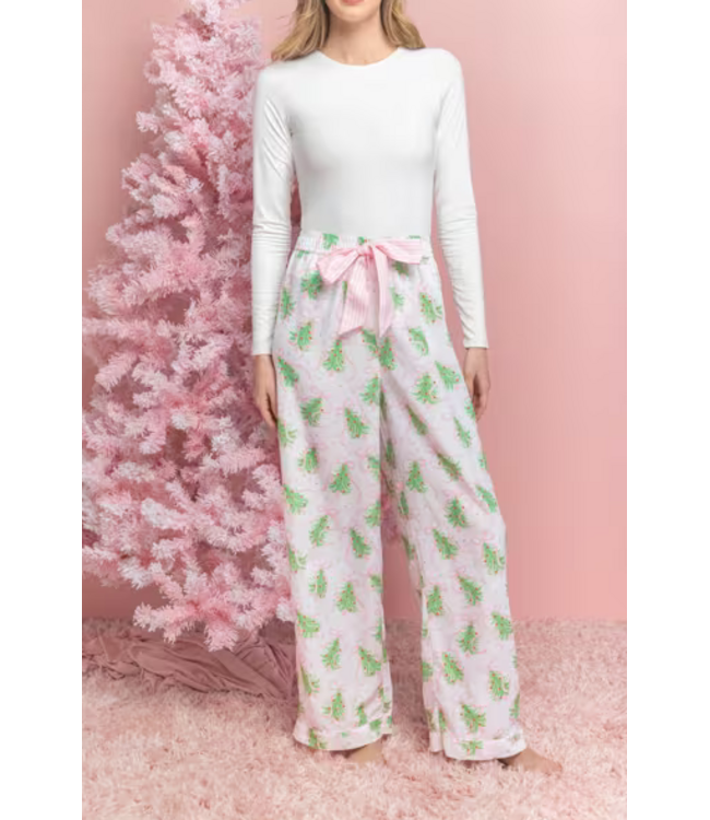 Christmas Trees White Pajama Pants