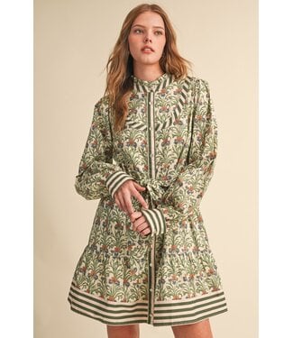 Merci Constance Cream Garden Floral Dress