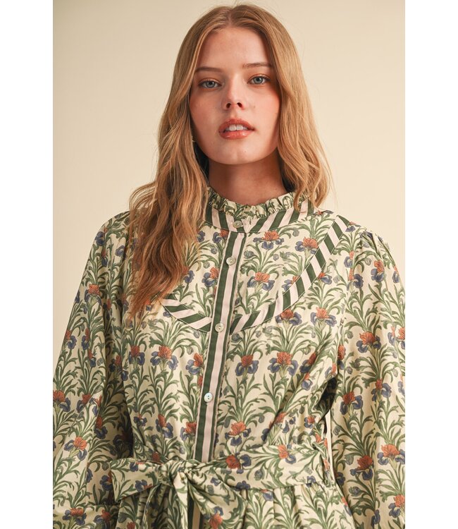 Constance Cream Garden Floral Dress