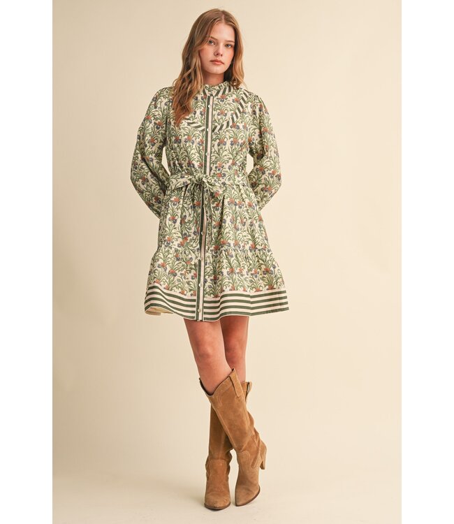Constance Cream Garden Floral Dress
