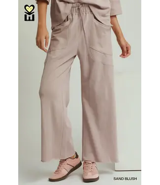 Emma Sand Blush Wide Leg Pants