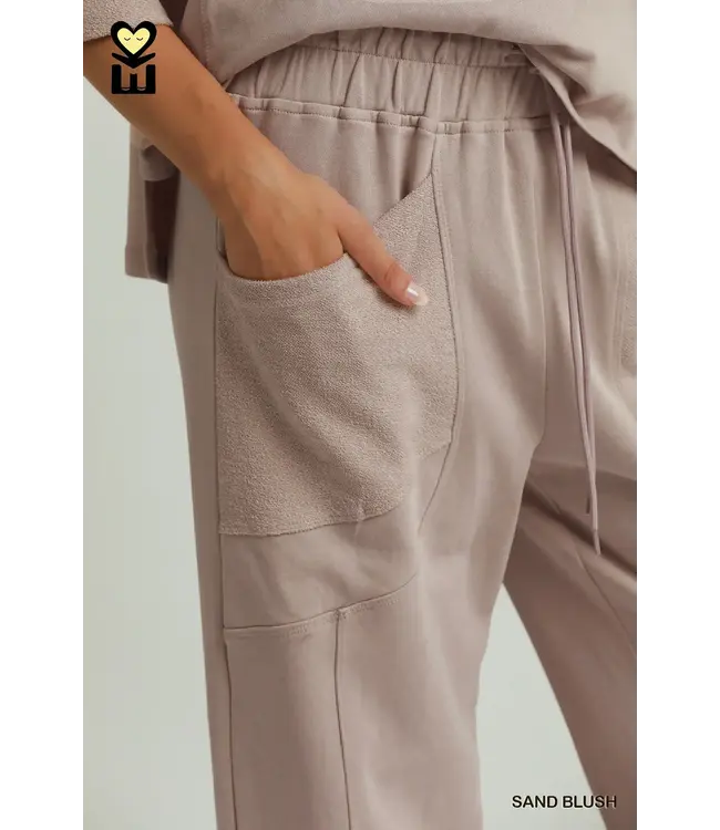 Emma Sand Blush Wide Leg Pants