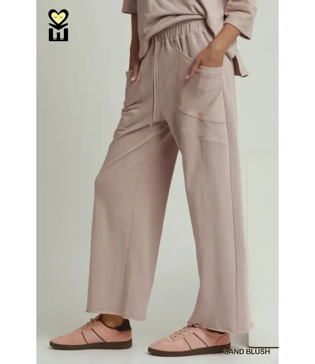 Emma Sand Blush Wide Leg Pants