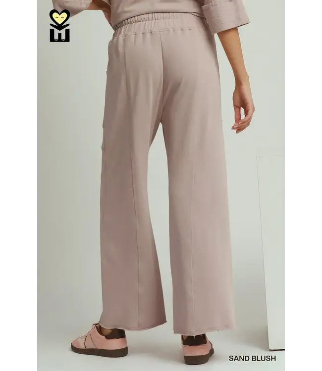 Emma Sand Blush Wide Leg Pants