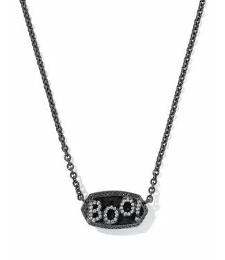 Kendra Scott Design Kendra Scott Elisa Gunmetal Boo Short Pendant Necklace