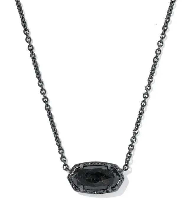 Kendra Scott Elisa Gunmetal Boo Short Pendant Necklace