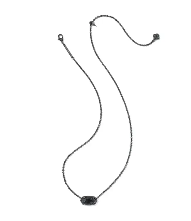 Kendra Scott Elisa Gunmetal Boo Short Pendant Necklace