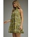 Lisa Martini Olive Embroidered Dress