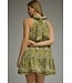 Lisa Martini Olive Embroidered Dress
