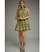 Lisa Martini Olive Embroidered Dress