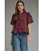 Mandy Burgundy Neck Scarf Top