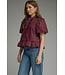 Mandy Burgundy Neck Scarf Top