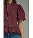 Mandy Burgundy Neck Scarf Top