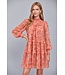 Amy Soft Peach Floral Dress