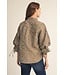 Erica Taupe Leopard Jacquard Top