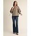 Erica Taupe Leopard Jacquard Top