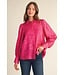 Millie Hot Pink Metallic Top