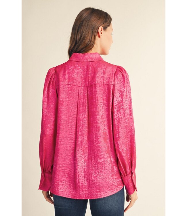 Millie Hot Pink Metallic Top