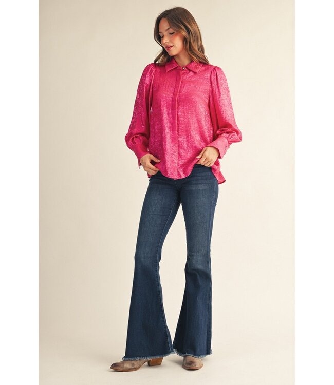 Millie Hot Pink Metallic Top