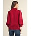 Suzy Burgundy Metallic Top