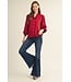 Suzy Burgundy Metallic Top