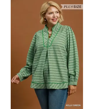 Wynona Kelly Green Plaid Top