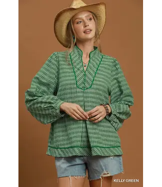 Aubrey Kelly Green Plaid Top