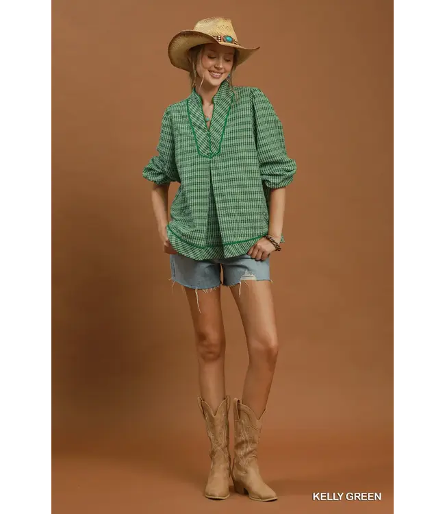Aubrey Kelly Green Plaid Top