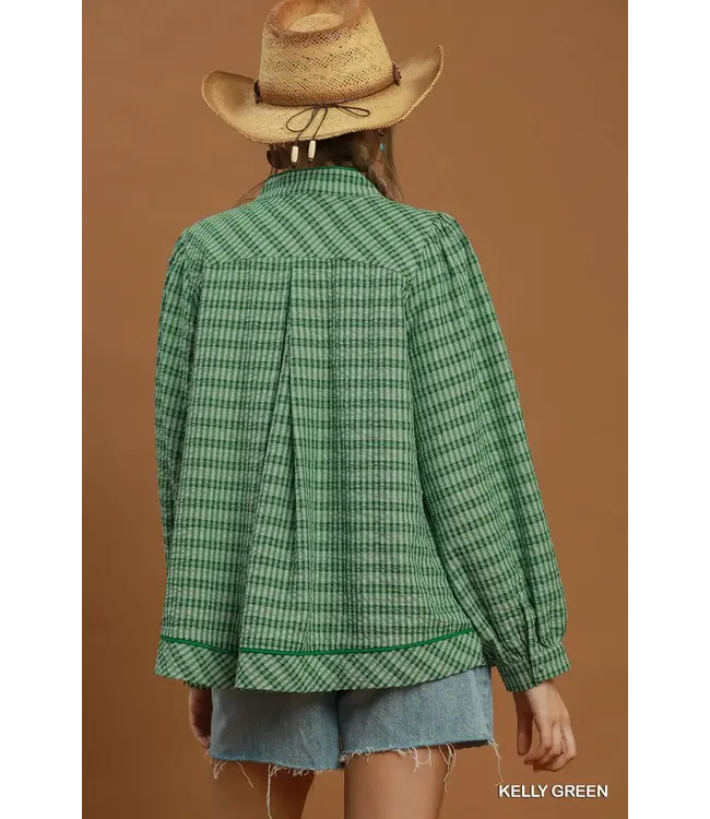 Aubrey Kelly Green Plaid Top